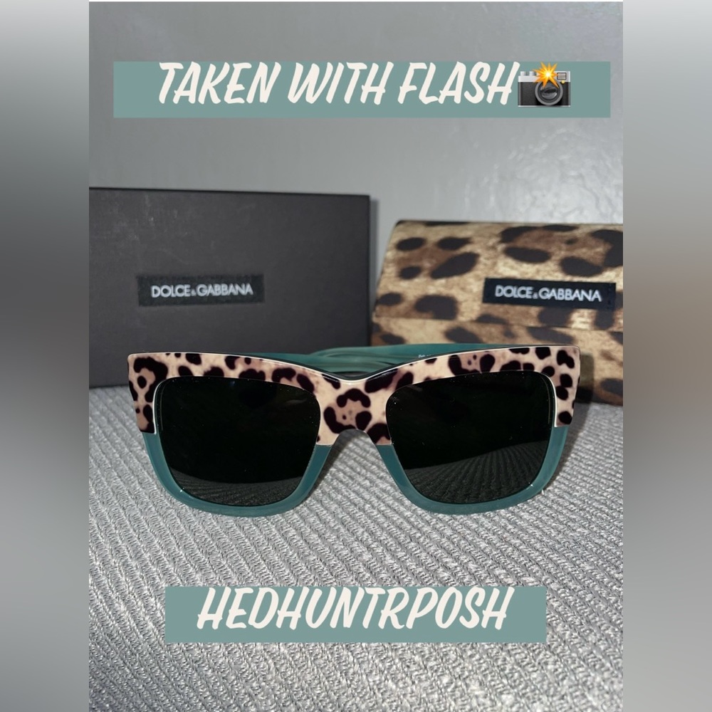 🎉HP🎉New! Dolce & Gabbana Animalier 54MM Colorblock Sunglasses🐆W/Box,Case,Bag - Picture 8 of 9